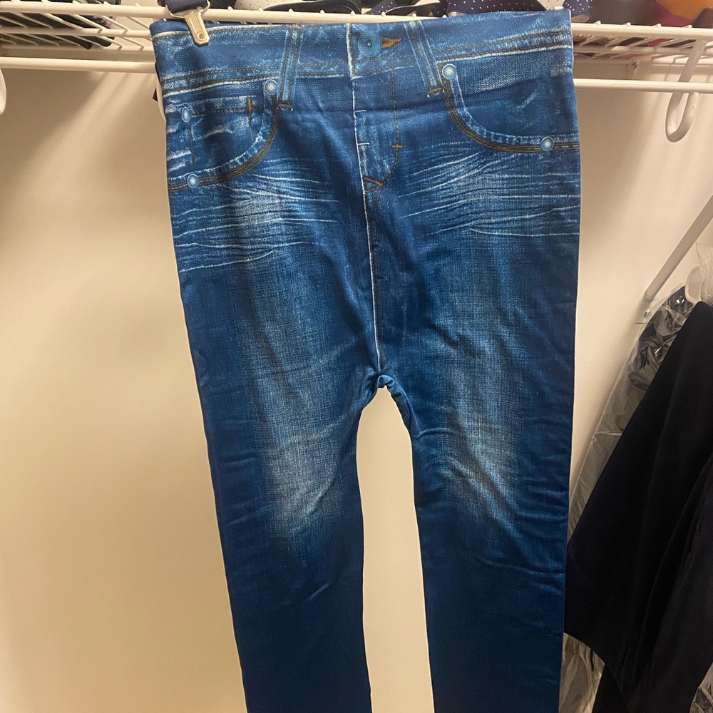 New in box, ultra plush denim jegging jeans